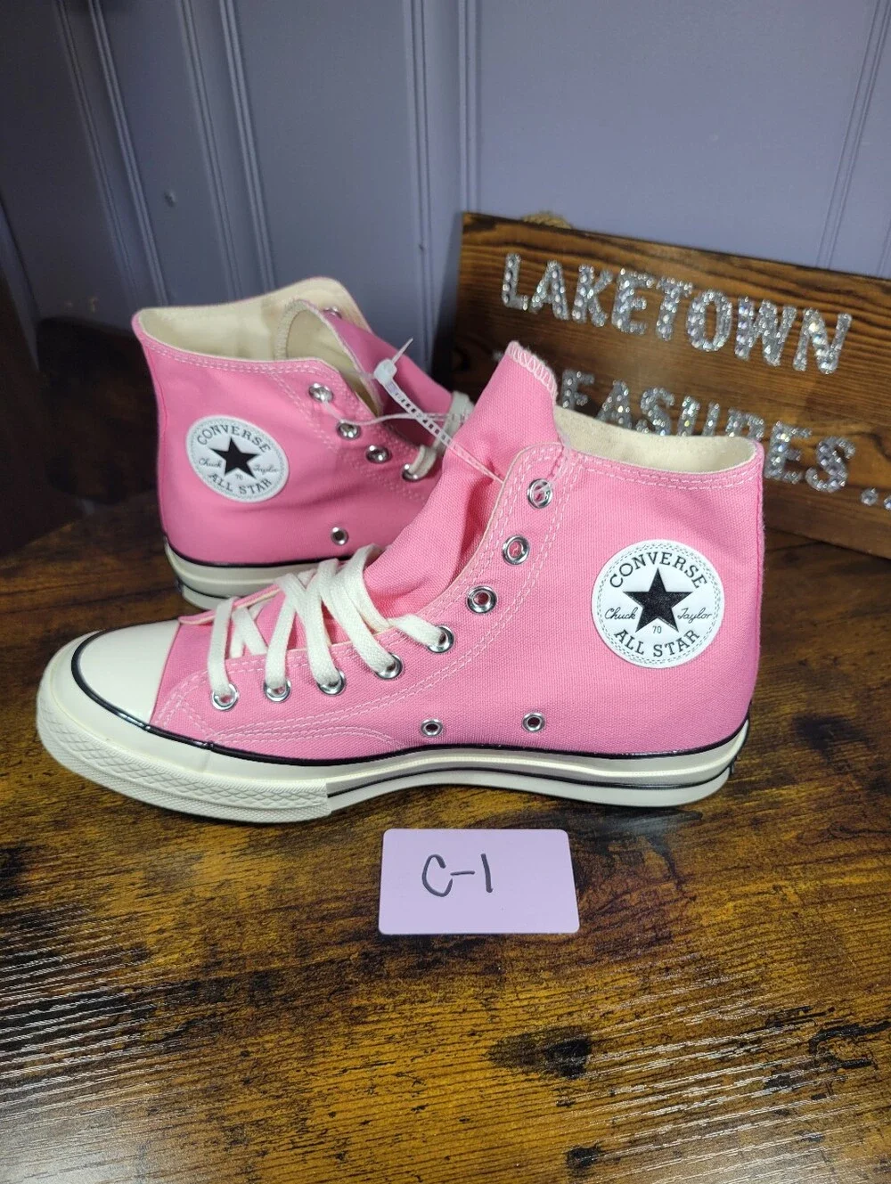 Converse Chuck 70 Taylor vintage style High Top Sneakers - Pink - Picture 11 of 14